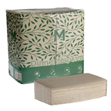 Quilted Dinner Napkins 1/8 Fold Brown, 400mm x 400mm, 2 Ply, 8 Packs x 100 Napkins